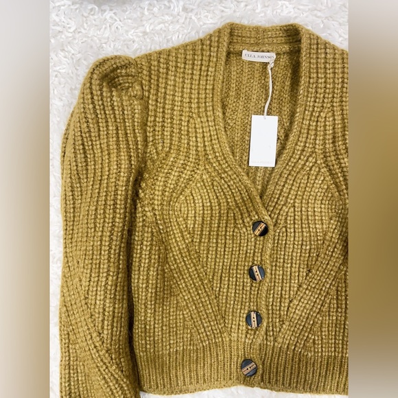NWT Ulla Johnson Greta Olive Green Alpaca Knit Designer Cardigan in Topenade S - Picture 6 of 8